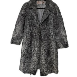 Vintage Bergen Goodman Persian Lamb Astrakhan Fur Long Coat